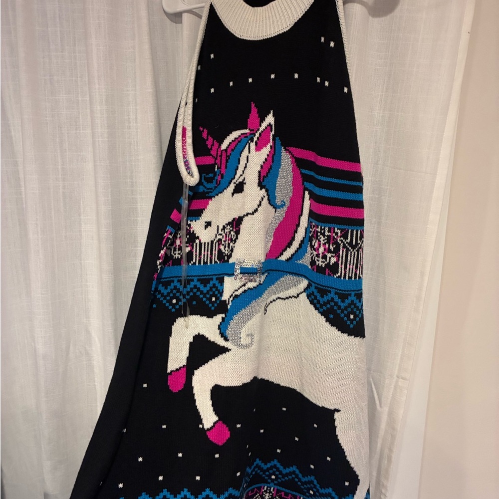 No Boundaries Sparkly Unicorn sweater dress